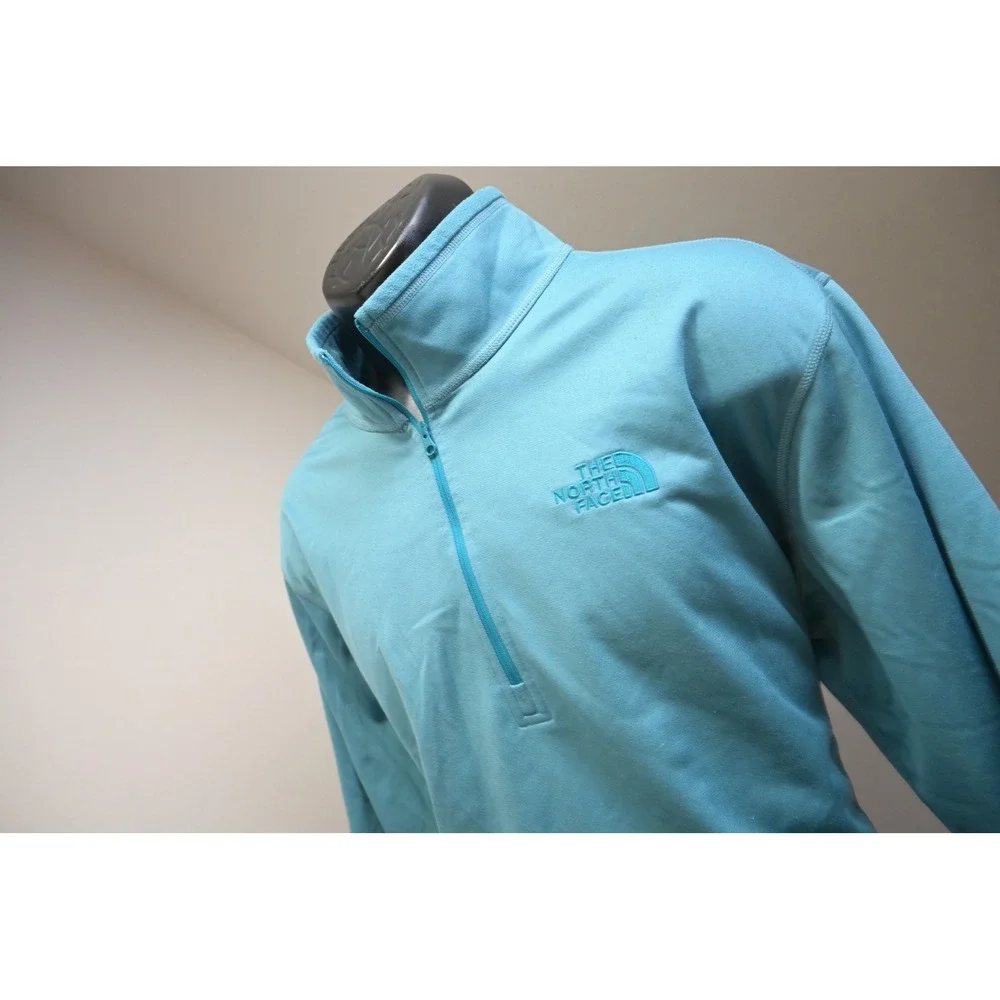 The North Face Quarter Zip Pullover Mens XL Turquoise‎ Lightweight Active